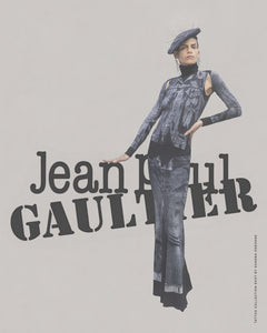 JEAN PAUL GAULTIER FW23 TATTOO COLLECTION IMAGE FEATURING DENIM TROMPE L
OEIL PRINT