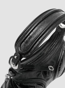 MARINE SERRE | Moonogram Embossed Leather Futura Bag