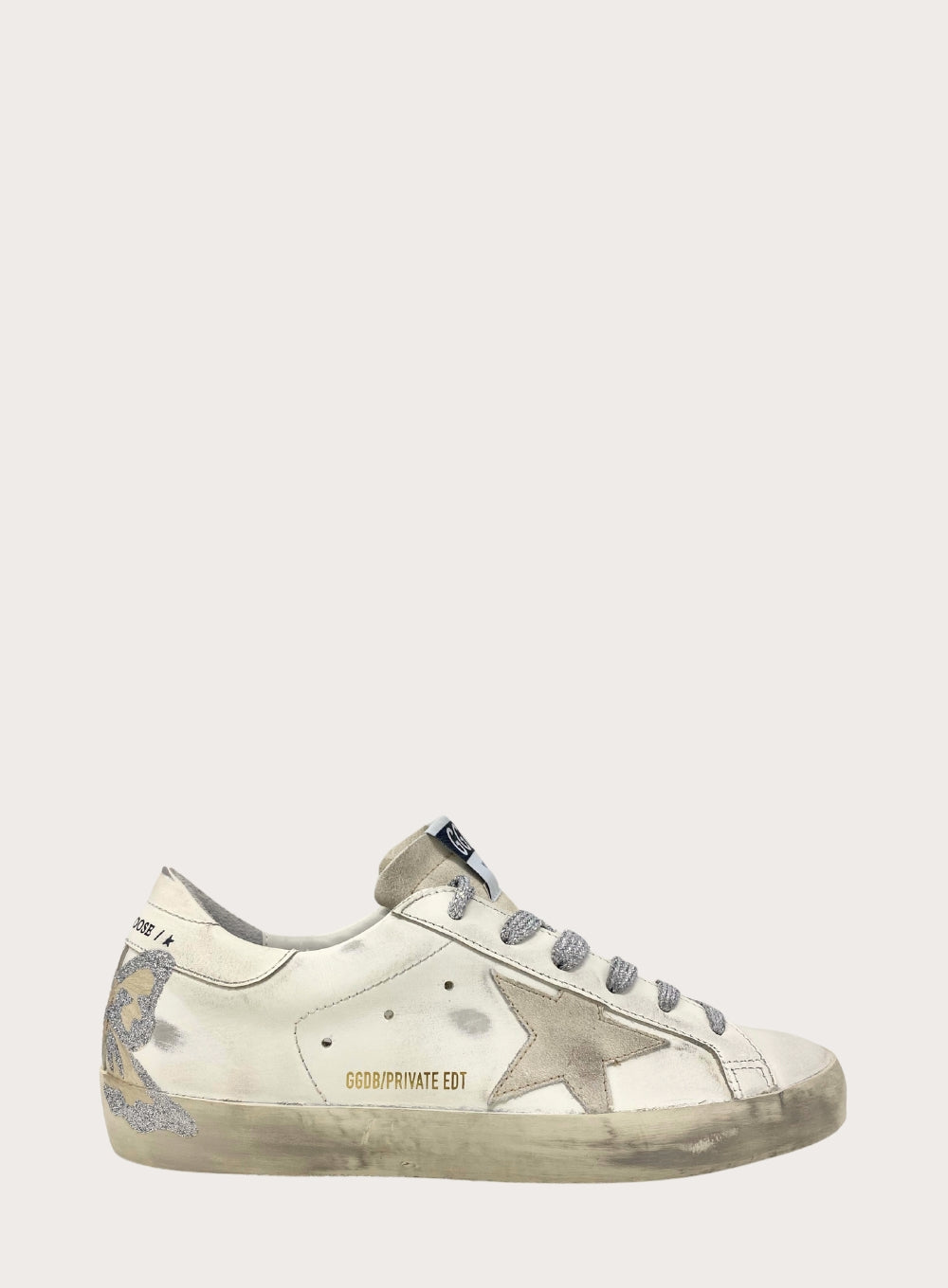 GOLDEN GOOSE | Super-Star Sneaker With Glitter Bow Print Heel