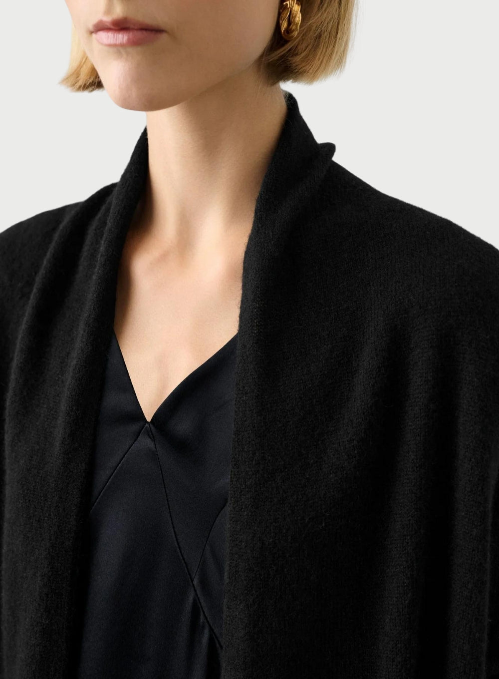 WHITE + WARREN | Cashmere Cropped Trapeze Cardigan