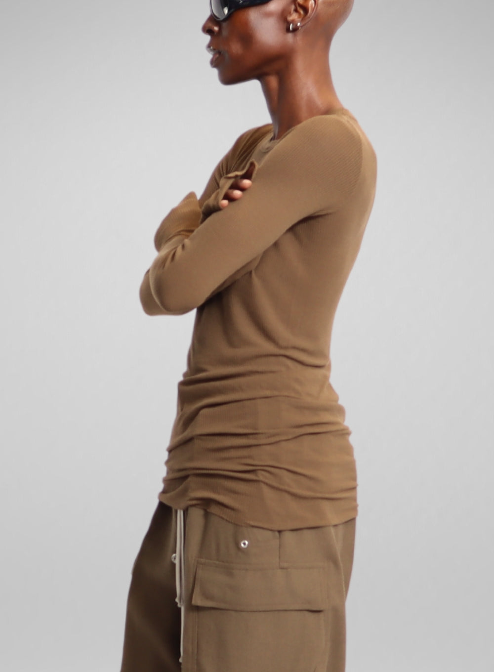 RICK OWENS | Ribbed Long Sleeve Tee