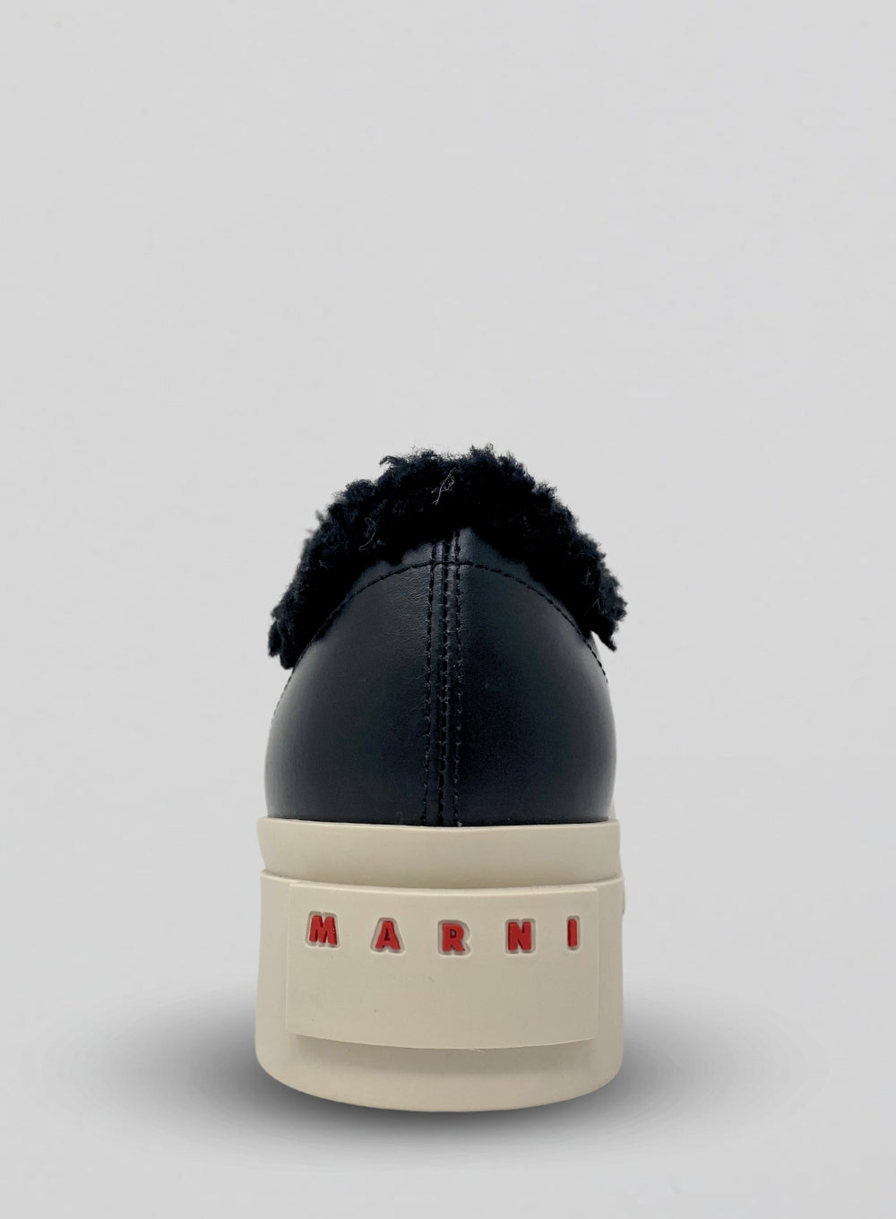 MARNI | Pablo Lace-Up Shearling Trim Sneaker