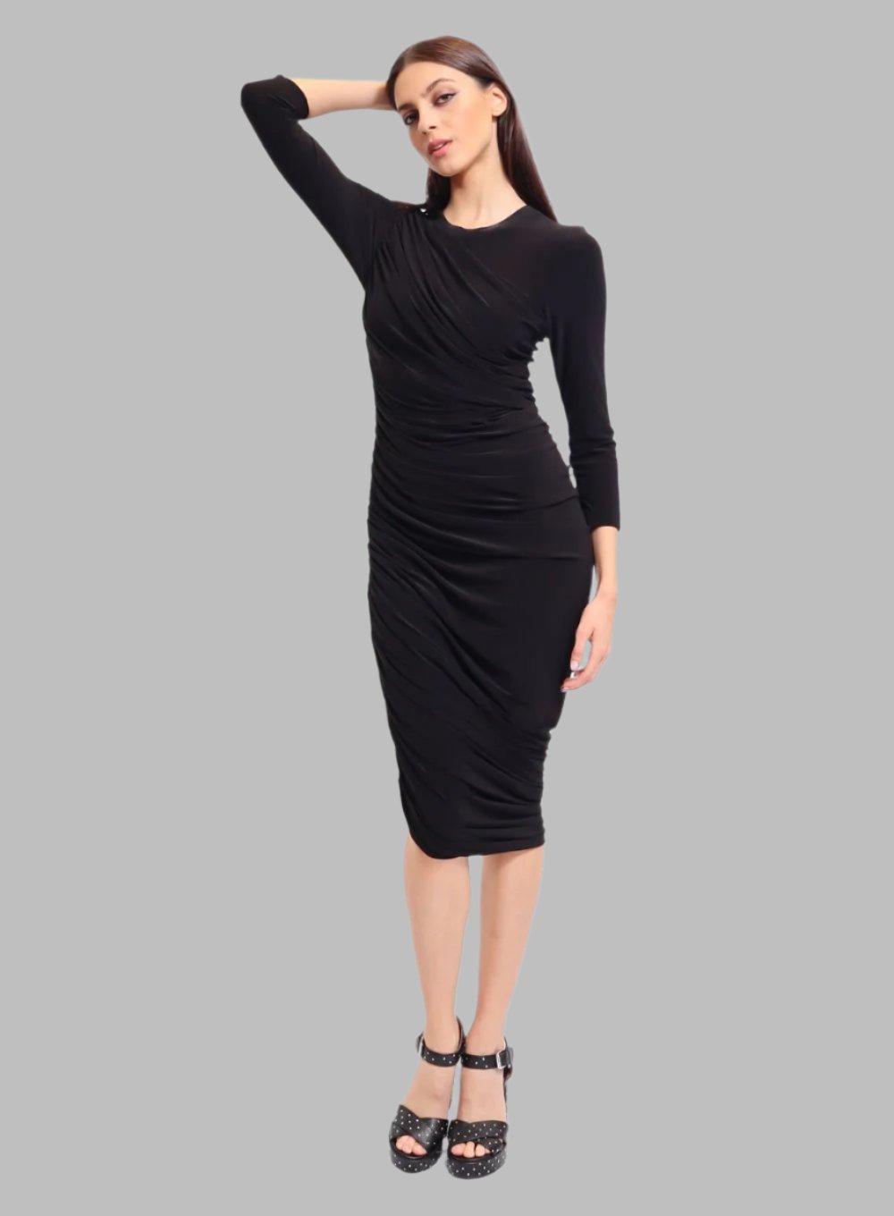 NORMA KAMALI | Long Sleeve Diana Dress