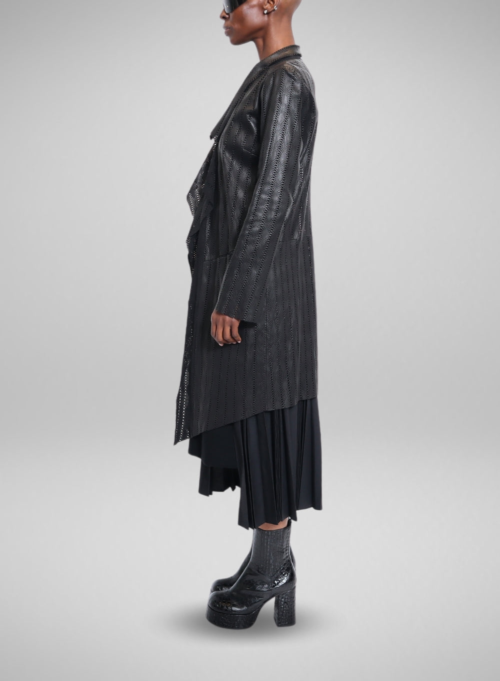 GIORGIO BRATO | Laser Cut Leather Trench