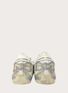 GOLDEN GOOSE | Super-Star Sneaker With Glitter Bow Print Heel