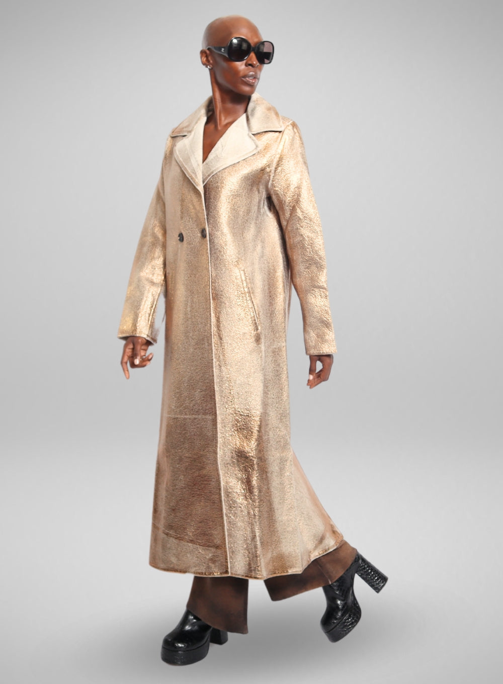 AVANT TOI | Laminated Long Rever Coat