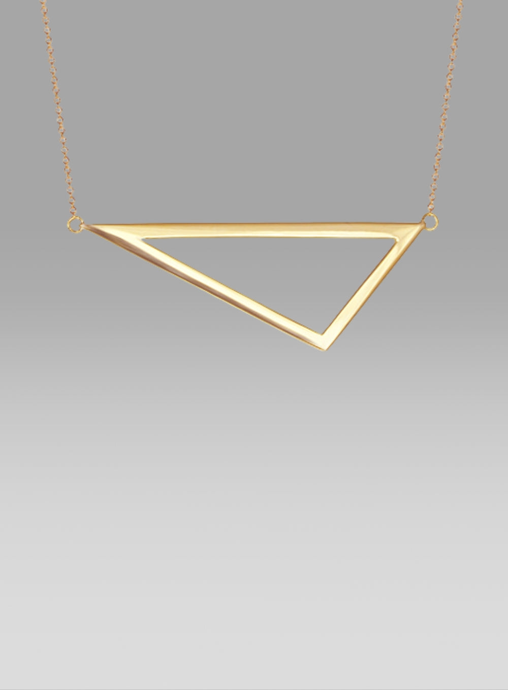 RACHEL KATZ | Large Yellow Gold Triangle Necklace