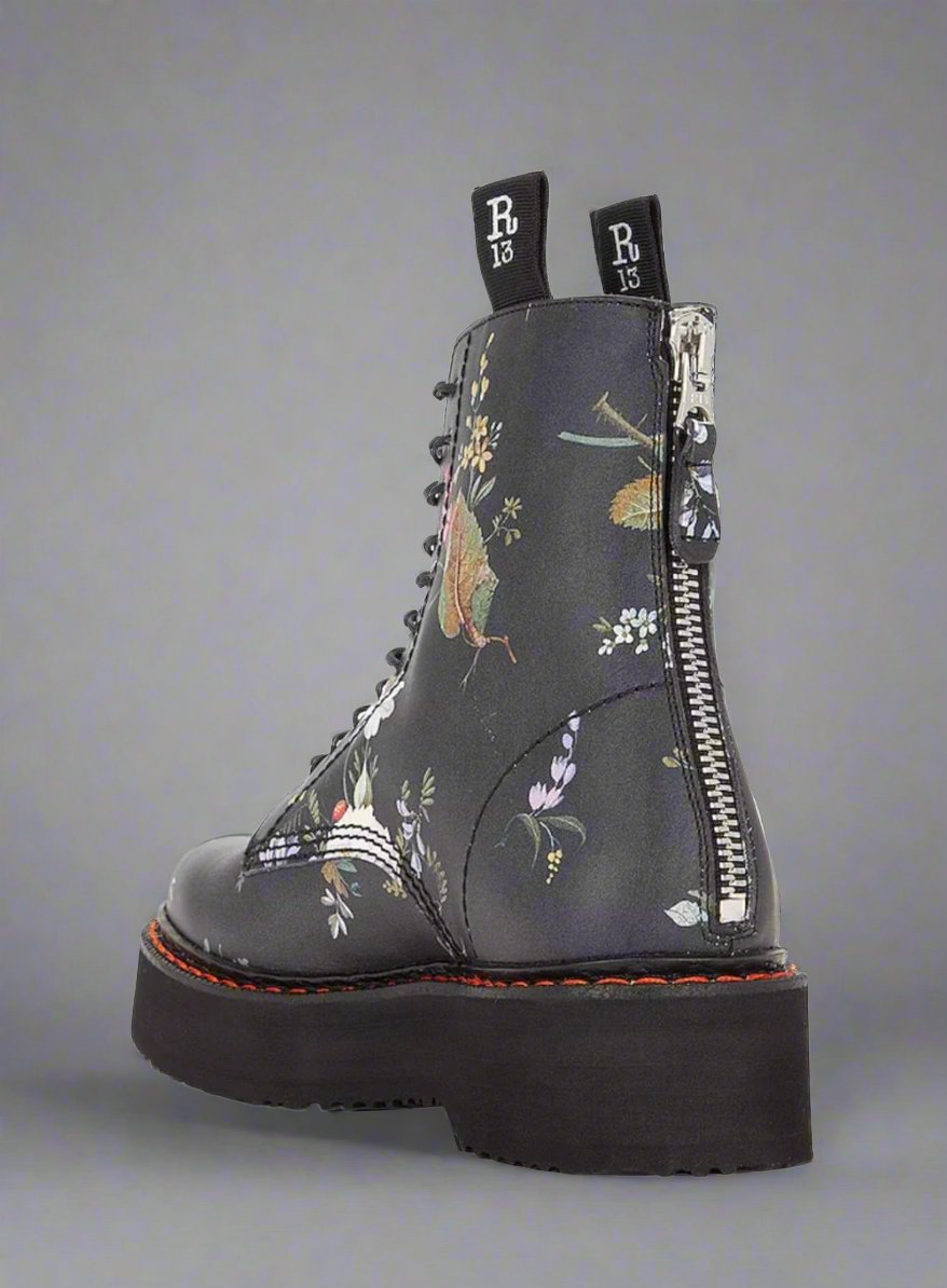 R13 | Floral Single Stack Boot