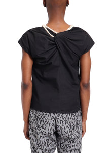 JUNYA WATANABE | Pearl Collar Short Sleeve Blouse