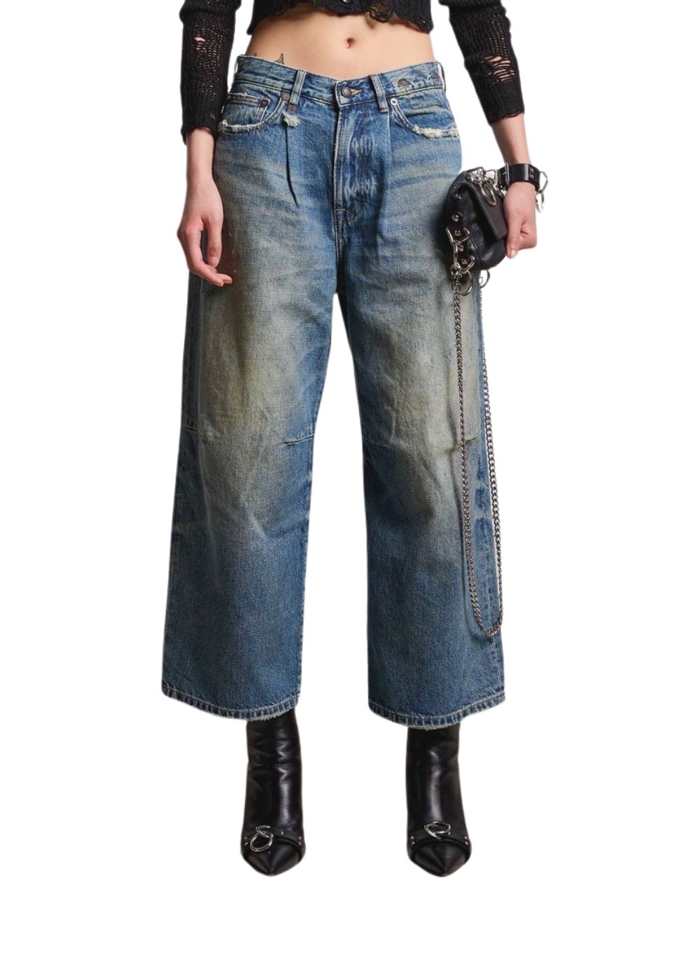 R13 | Cropped Wide Leg Jean