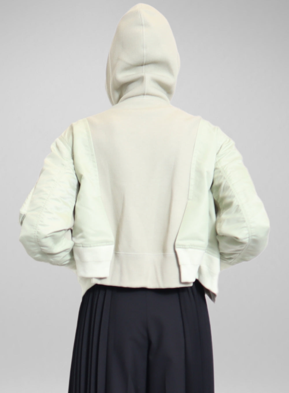 SACAI | Nylon Twill Sponge Sweat Zip-Up Hoodie