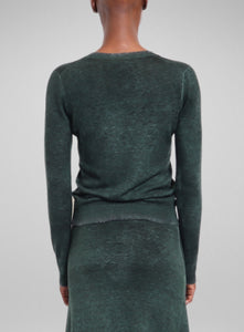 AVANT TOI | Ultralight Distressed Cashmere Wool V-Neck