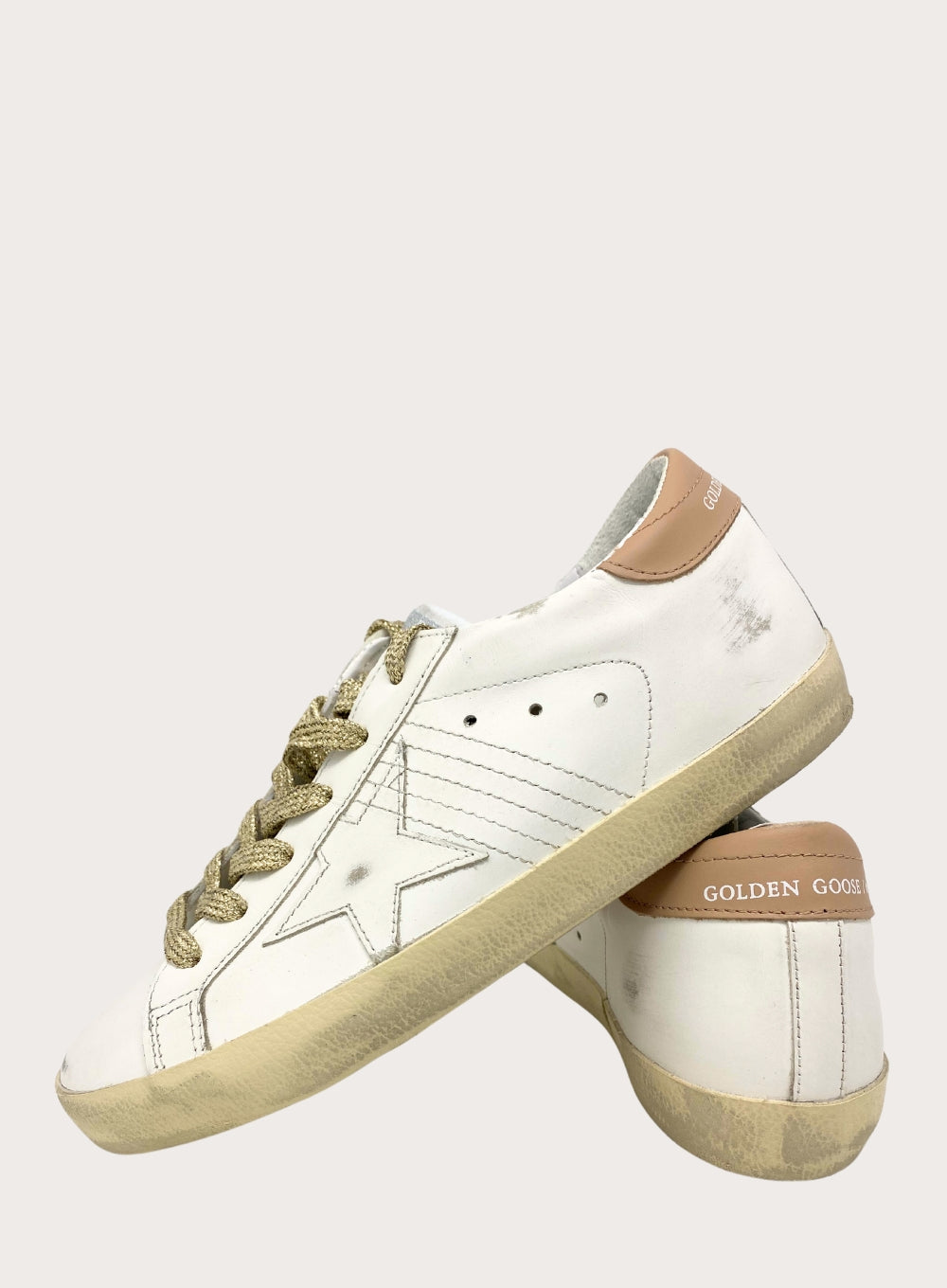 GOLDEN GOOSE | Super-Star Leather Sneaker With Glitter Laces