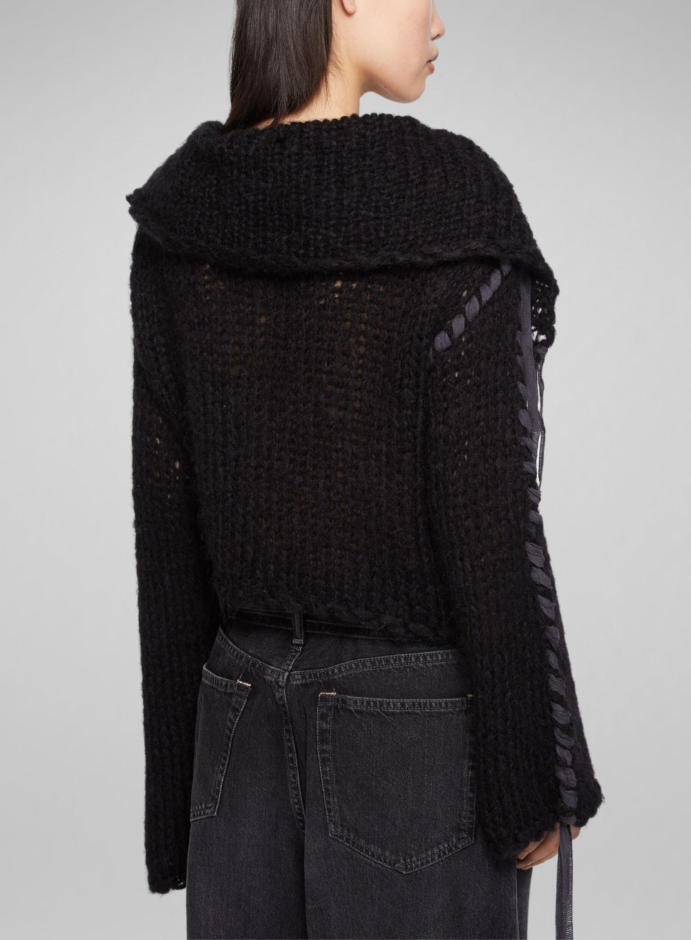 ACNE STUDIOS | Knit Cardigan With Lace-Up Detailing