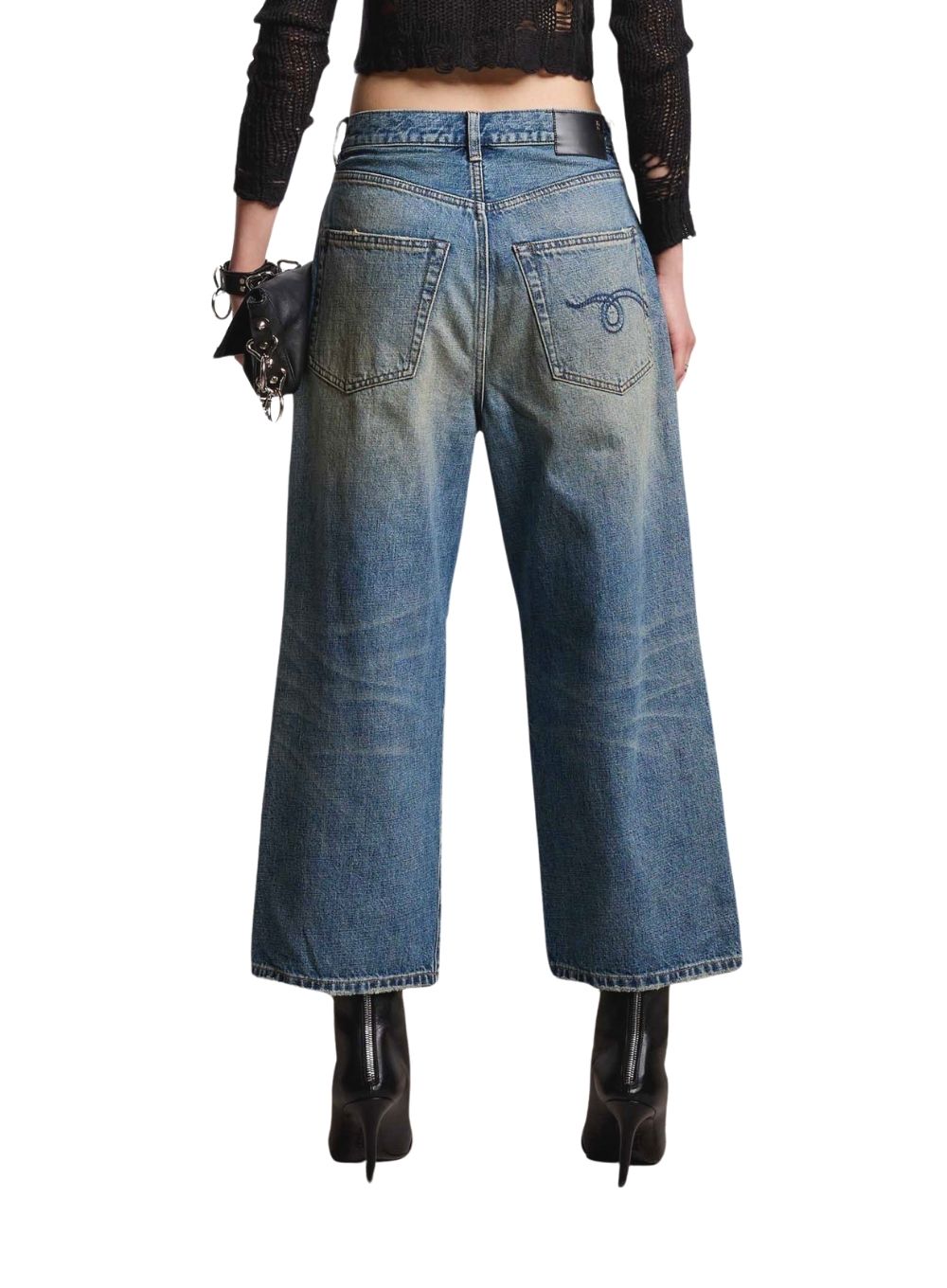 R13 | Cropped Wide Leg Jean