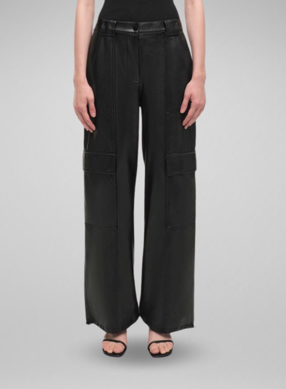 SIMKHAI | Sofia Vegan Leather Cargo Pant