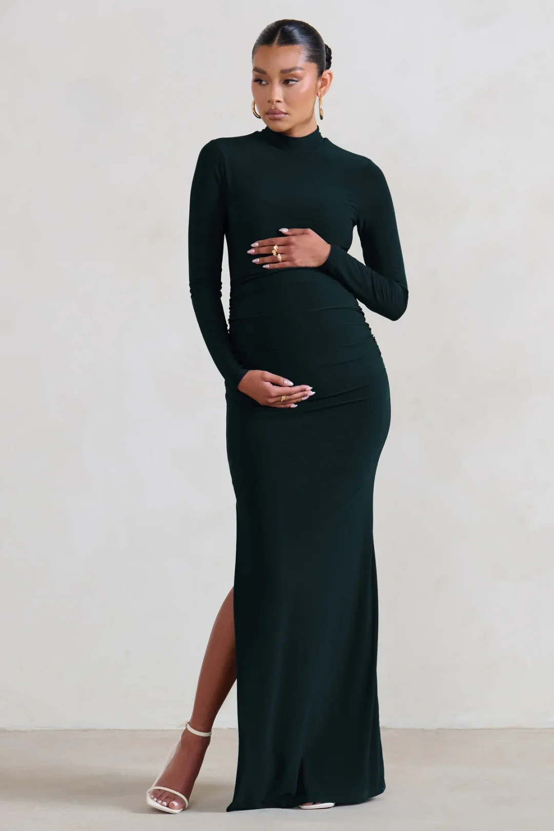 Black long sleeve turtleneck dress