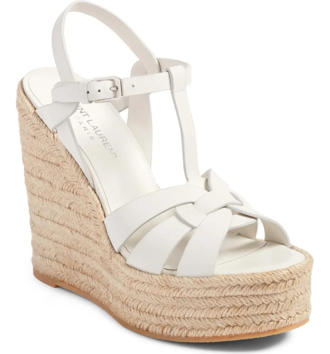 Saint Laurent Tribute Espadrille Wedges