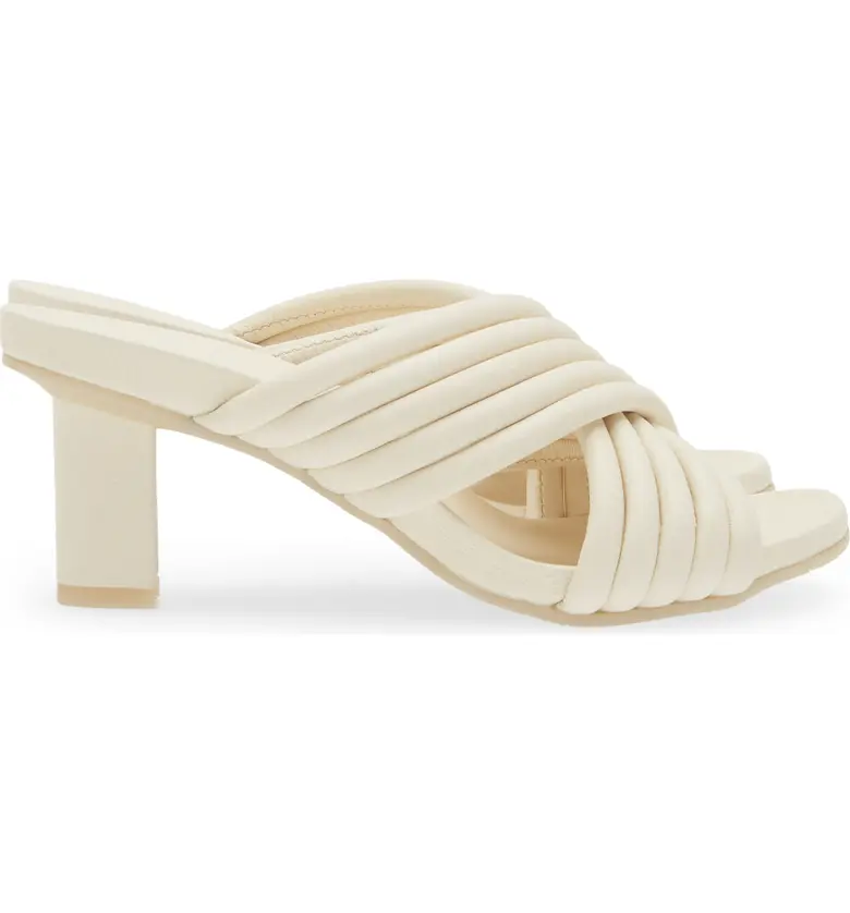 Pedro Garcia White Leather Carola Slide Sandals