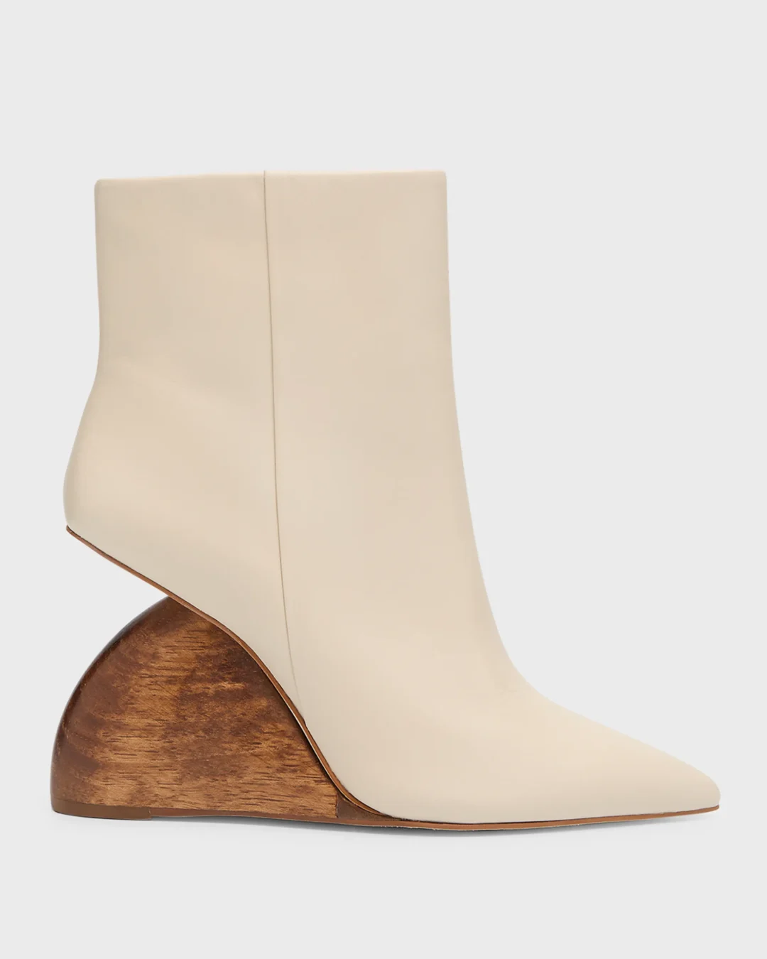 Cult Gaia Livi Leather Wedge-Heel Booties