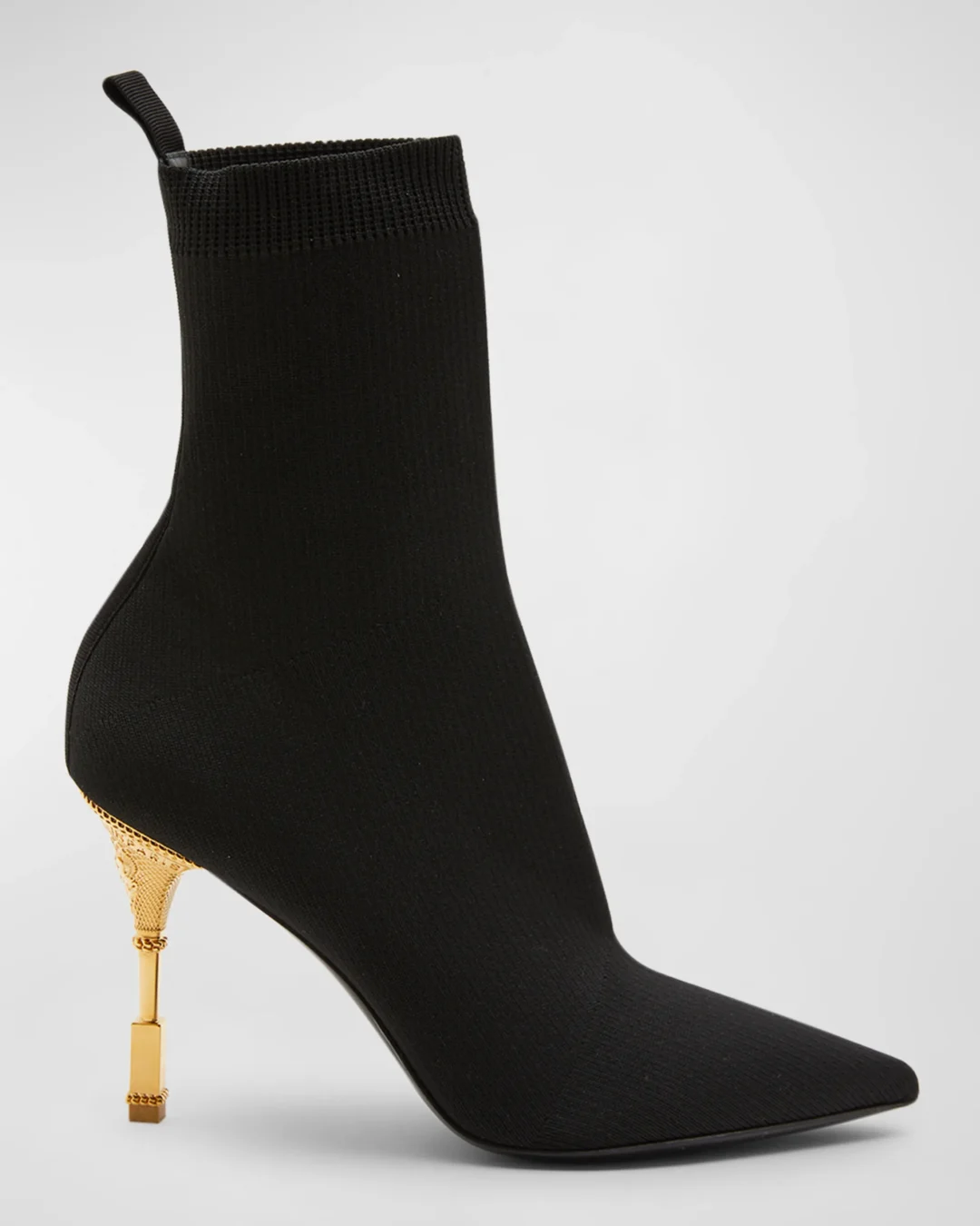 Balmain Moneta Knit Stiletto Sock Booties