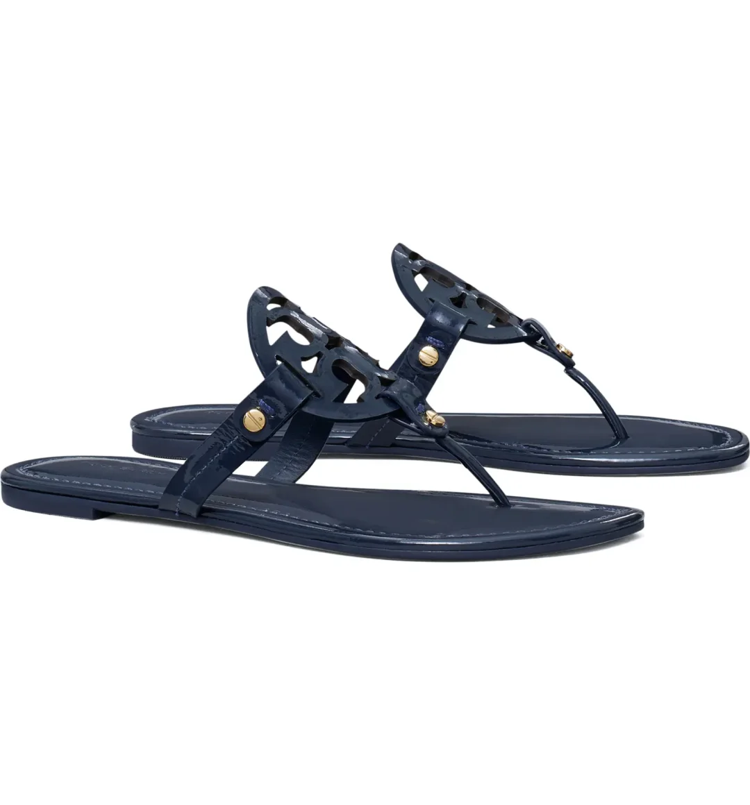 Navy Tory Burch Miller sandals