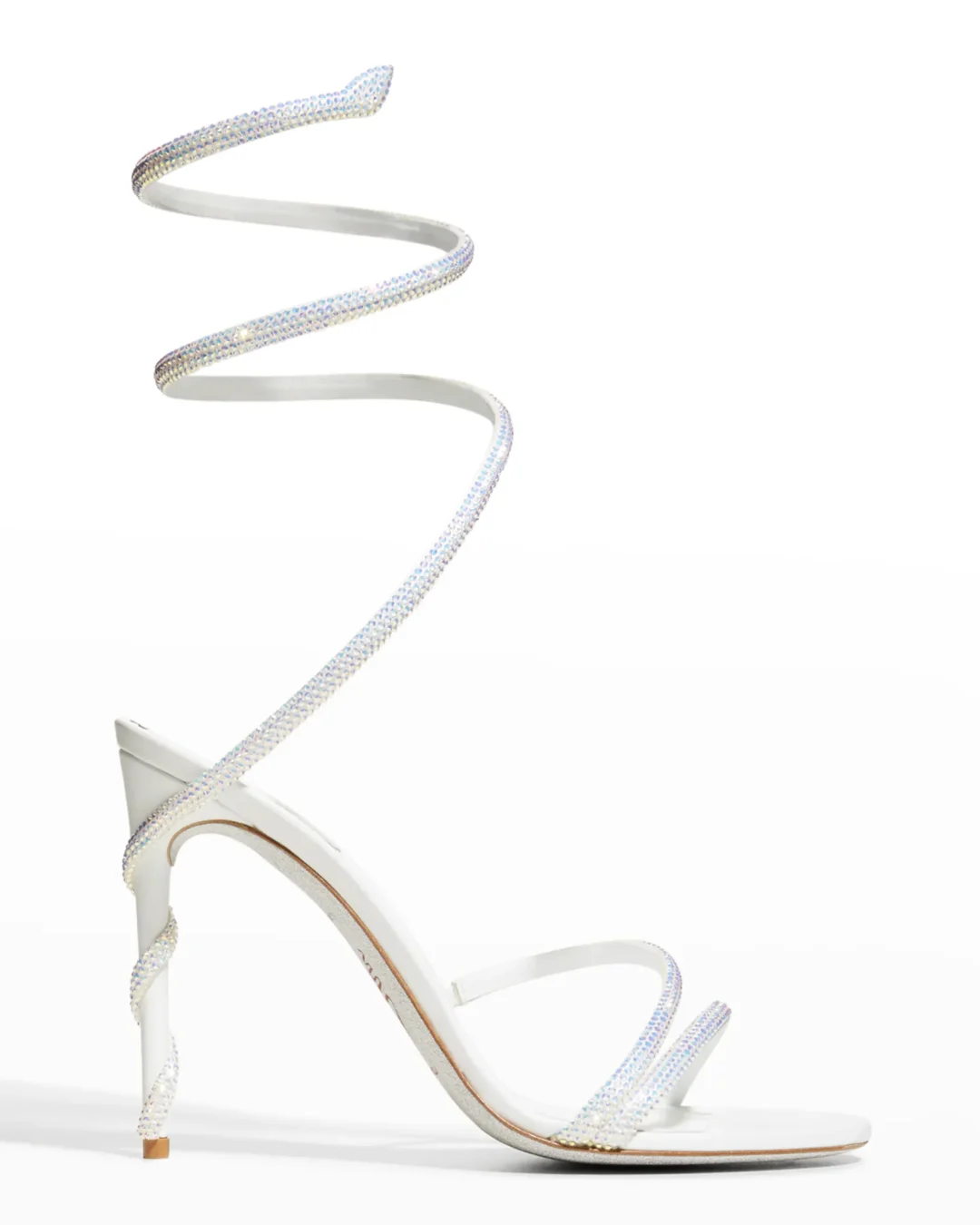 Rene Caovilla Strauss Snake Ankle-Wrap Sandals