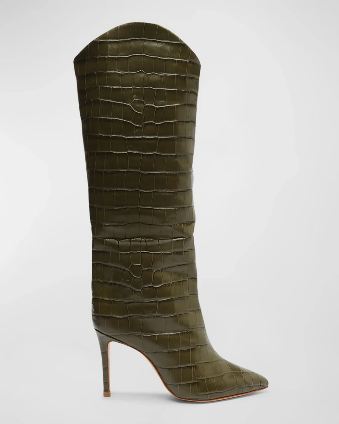 Schutz Maryana Croco Stiletto Knee Boots