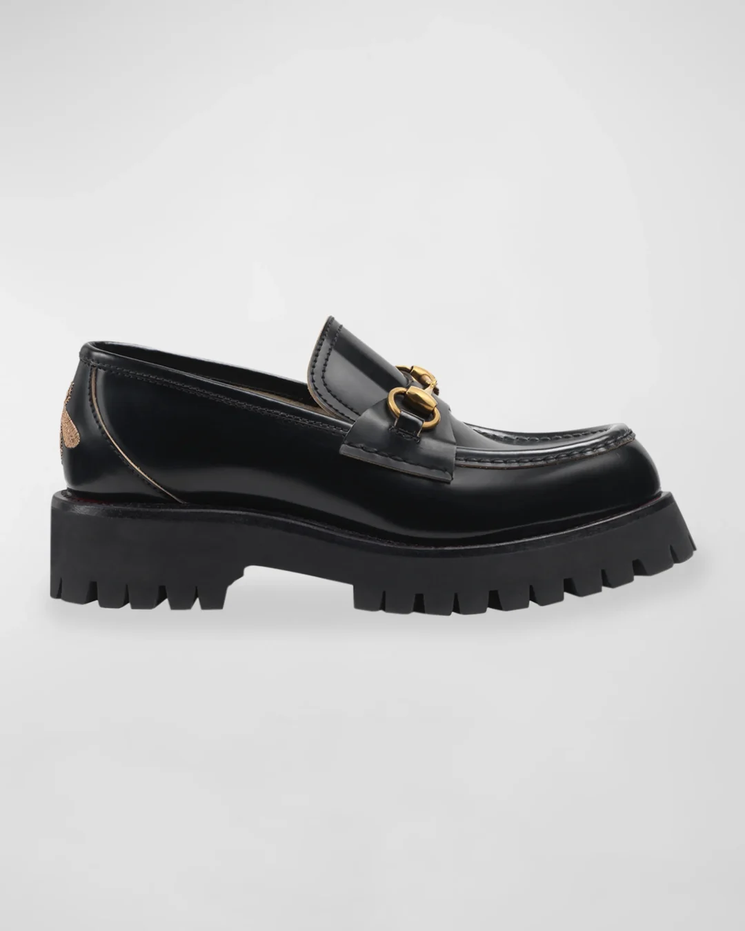 Gucci Harald Leather Lug-Sole Loafers