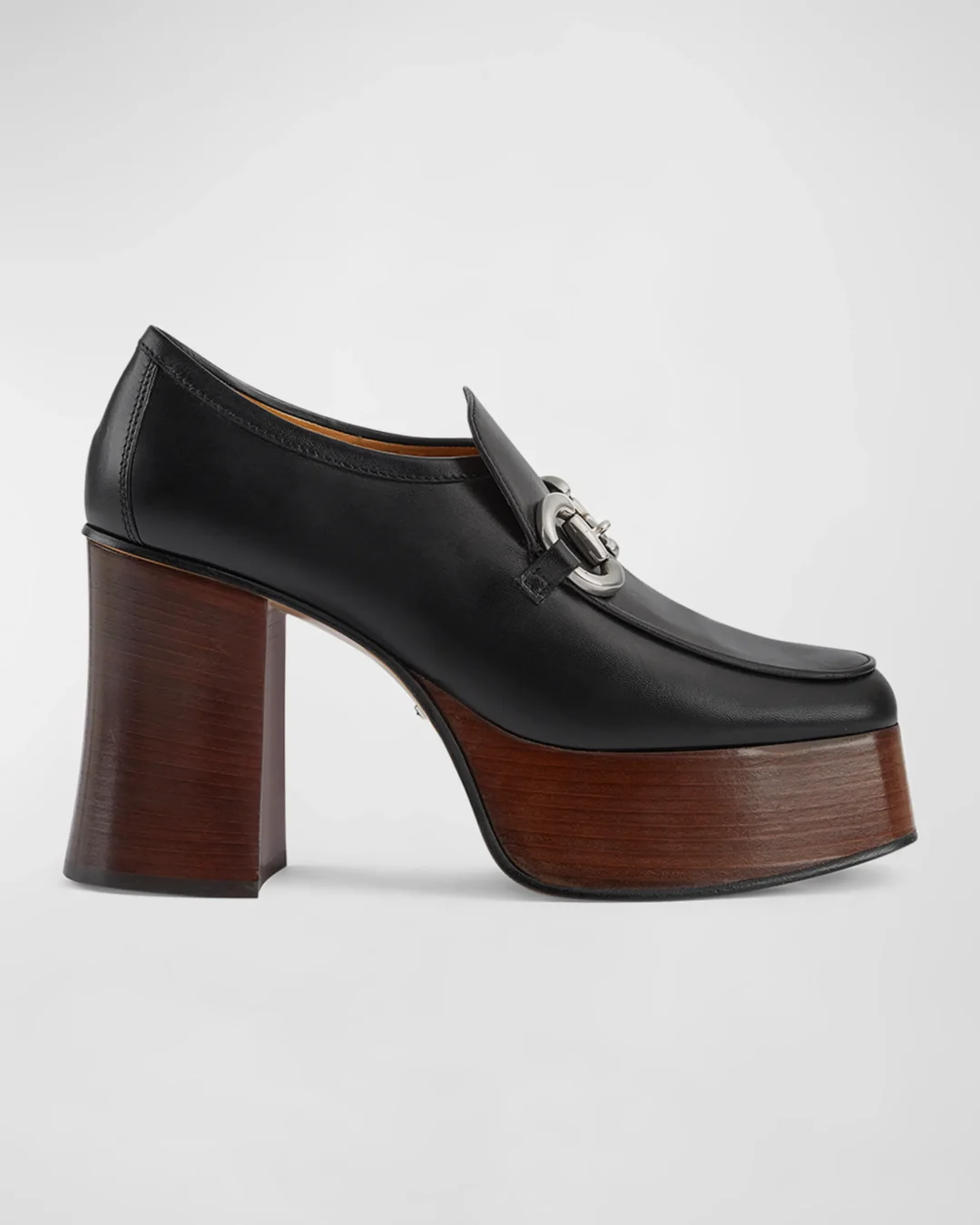 Gucci Baby Platform Leather Loafers