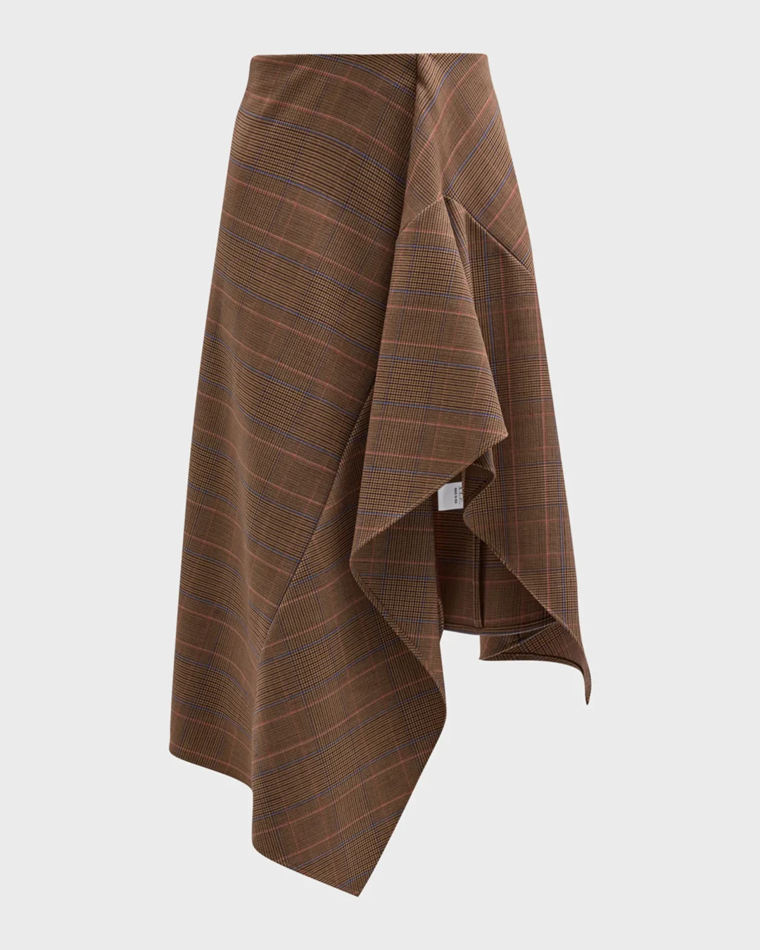 A.L.C. Navy Plaid Handkerchief Midi Skirt