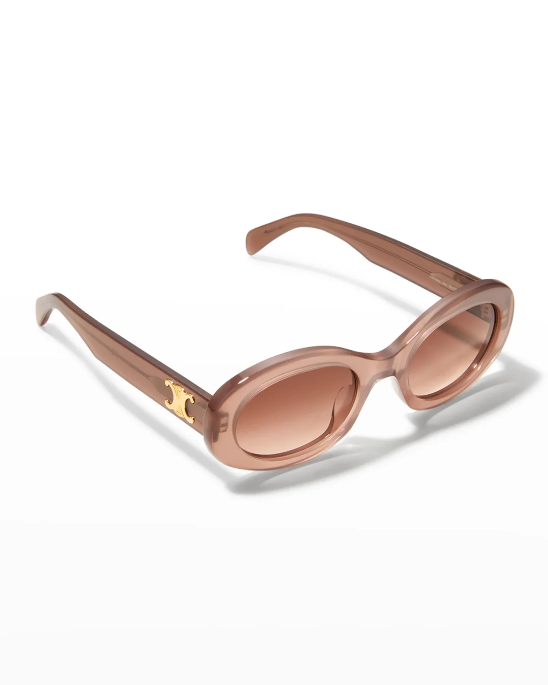 Celine Triomphe Logo Oval Acetate Sunglasses
