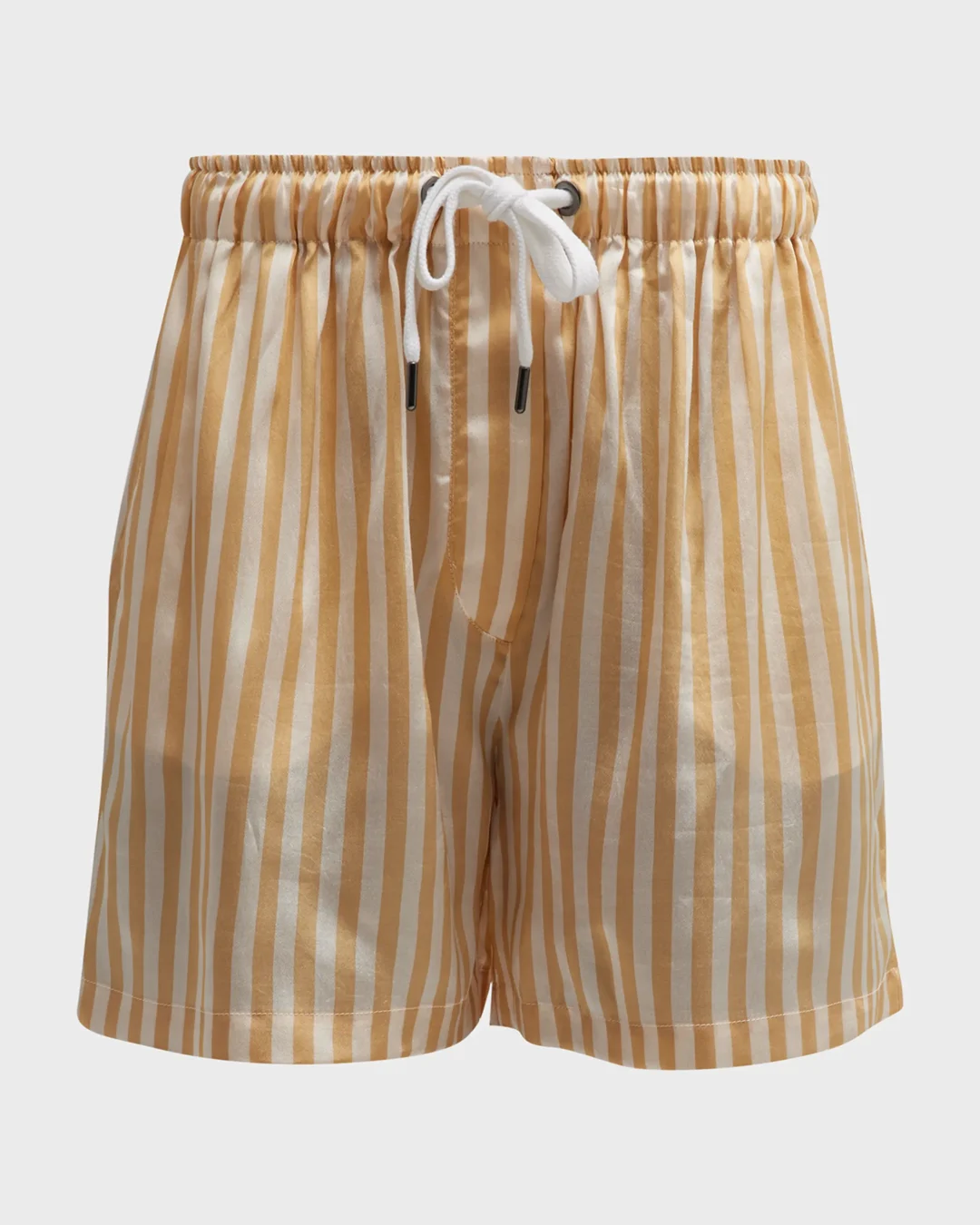 Brunello Cucinelli Fluid Striped Twill Shorts 
