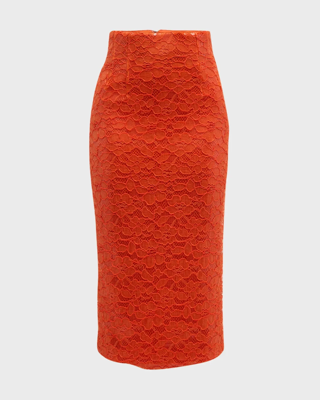 LaQuan Smith Lace Overlay Sequin Midi Skirt 