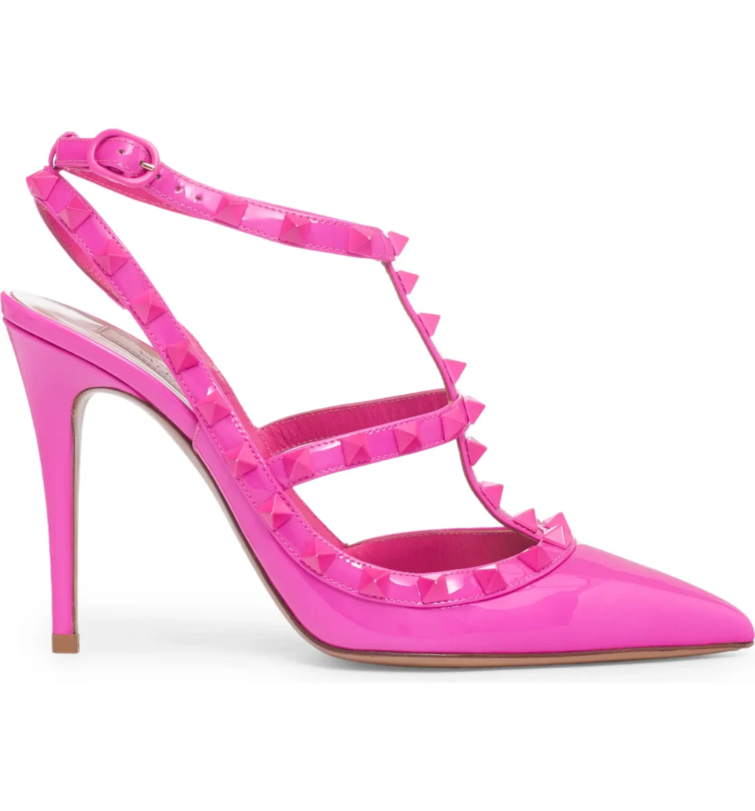 Hot pink Valentino Rockstud heels
