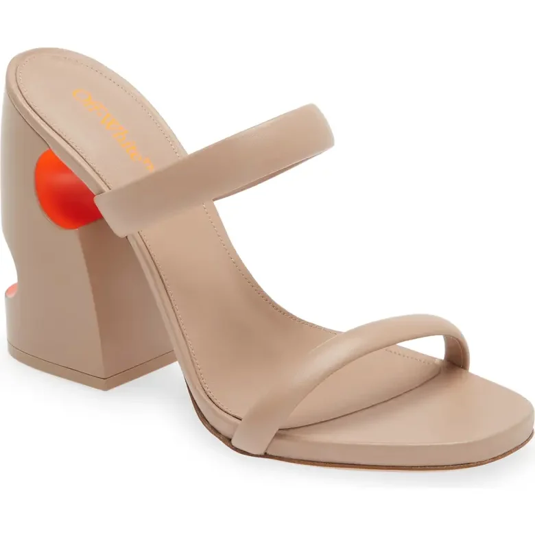 OFF WHITE Nude Block Heels