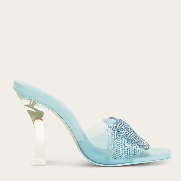 Cult Gaia Turquoise Lana Mule Sandals 