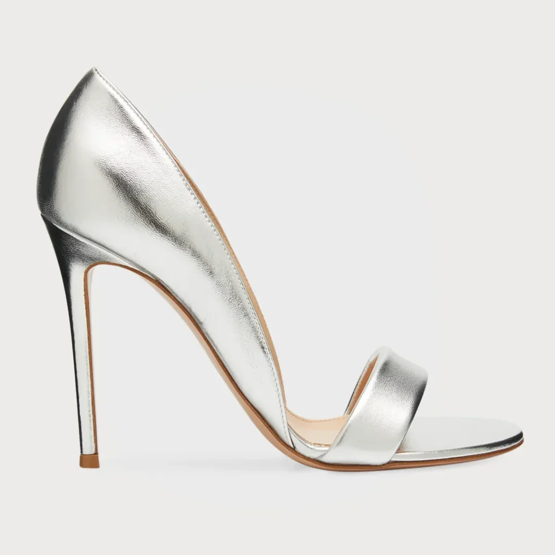 Gianvito Rossi Metallic Napa Silver Metallic Pumps