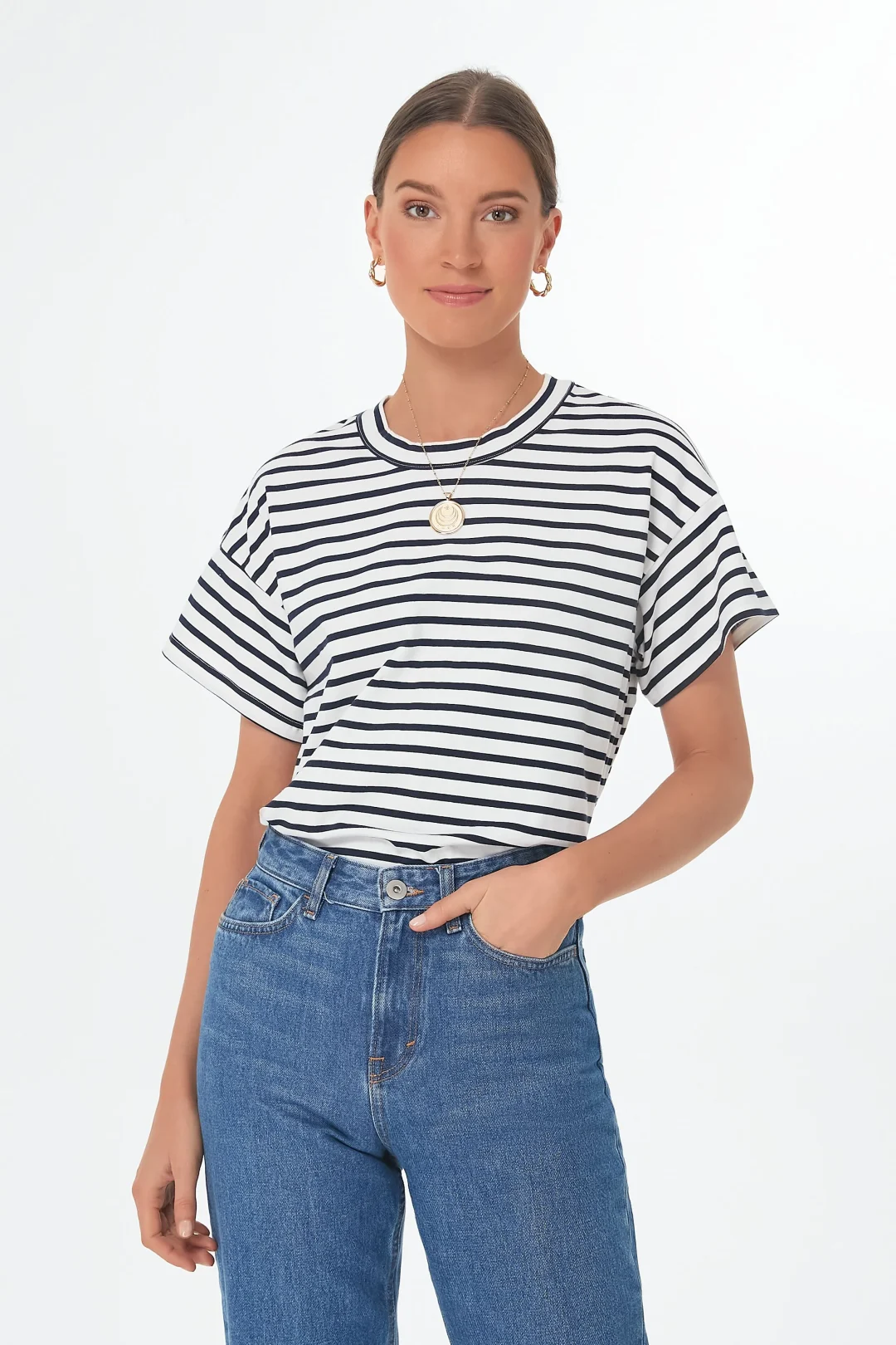 Blue striped tee