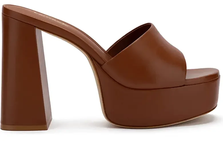 LARROUDÉ Brown Dolly Platform Sandals