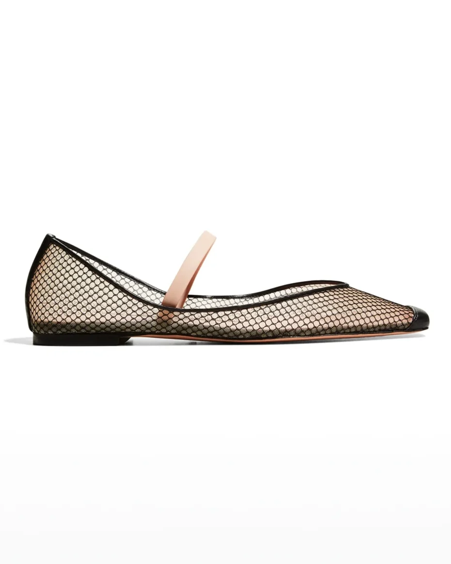 Piferi Mesh Black Tremaine Mary Jane Ballet Flats 