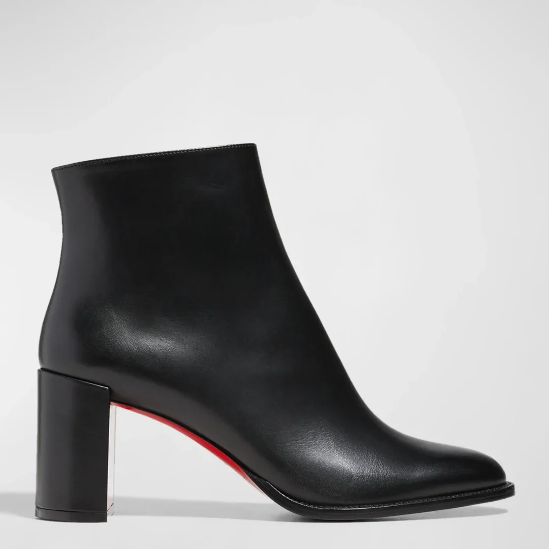 Christian Louboutin Black Adoxa Zip Ankle Booties
