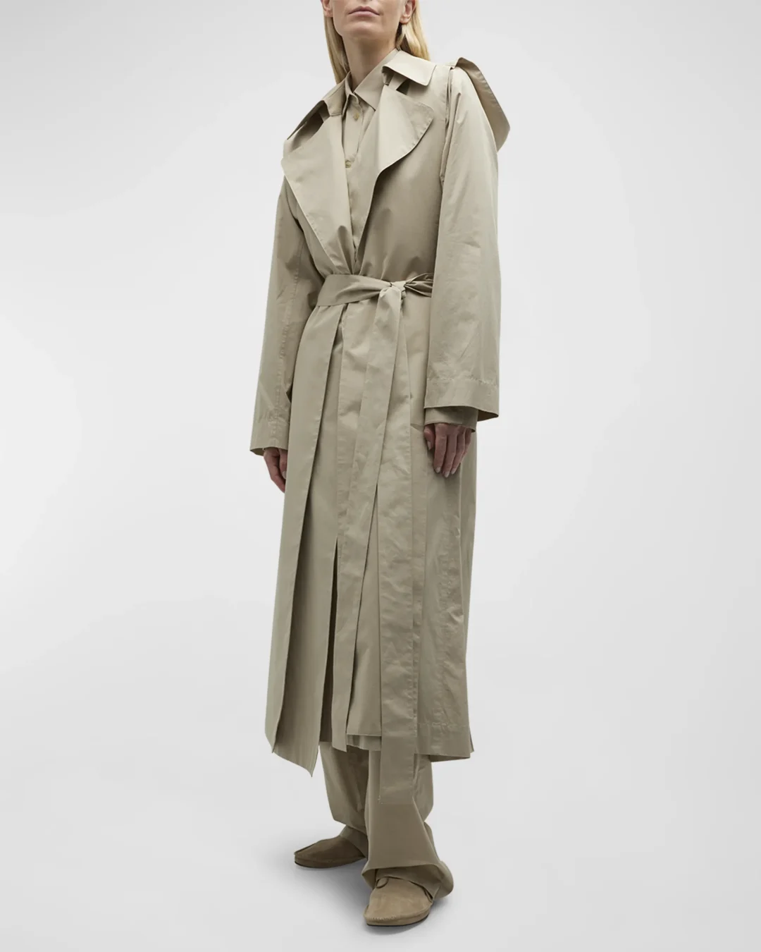 The Row Badva Long Belted Trench Coat