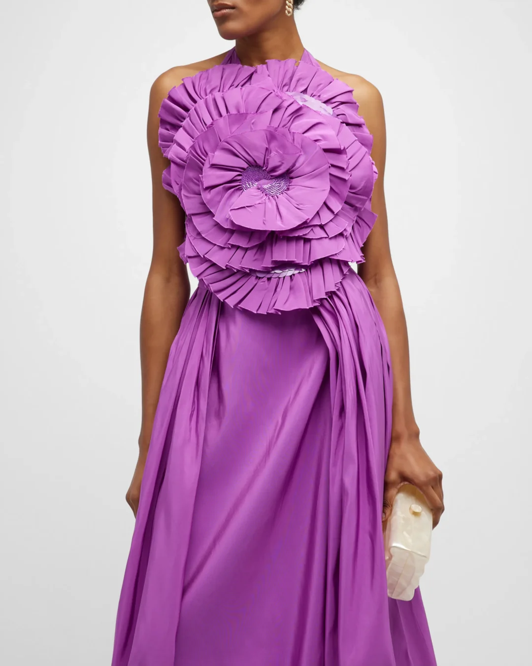 Indian luxury brand Naeem Khan's Purple Flower Blouse