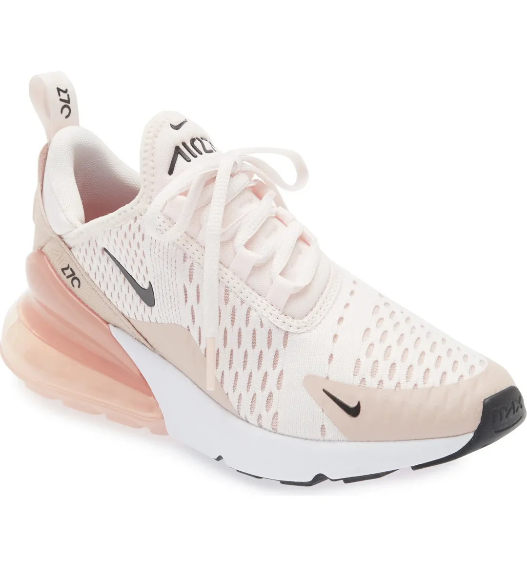 Beige and pink Nike AirMax sneakers