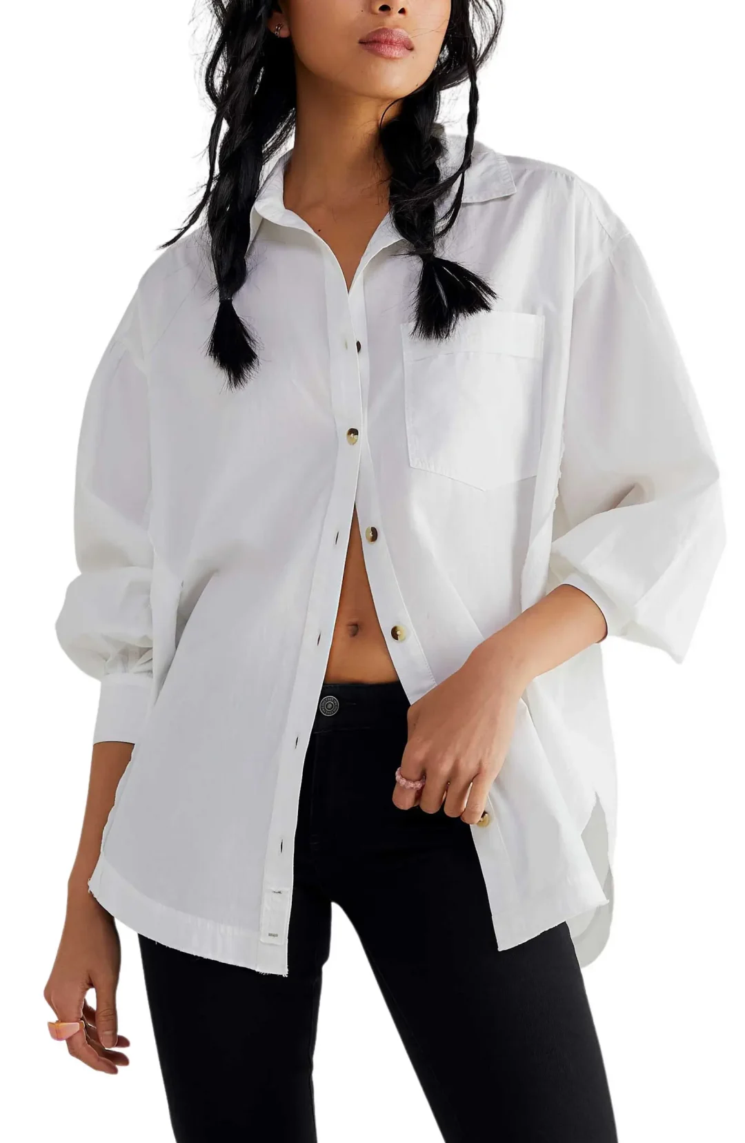White oversized shirt