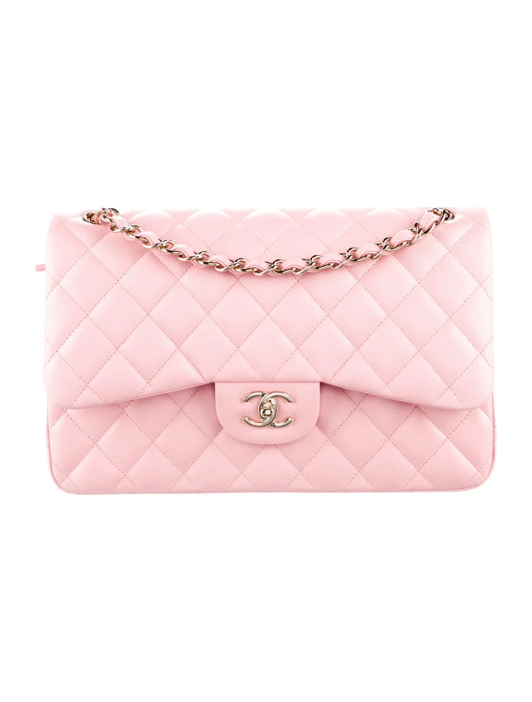 Light pink Chanel classic flap bag