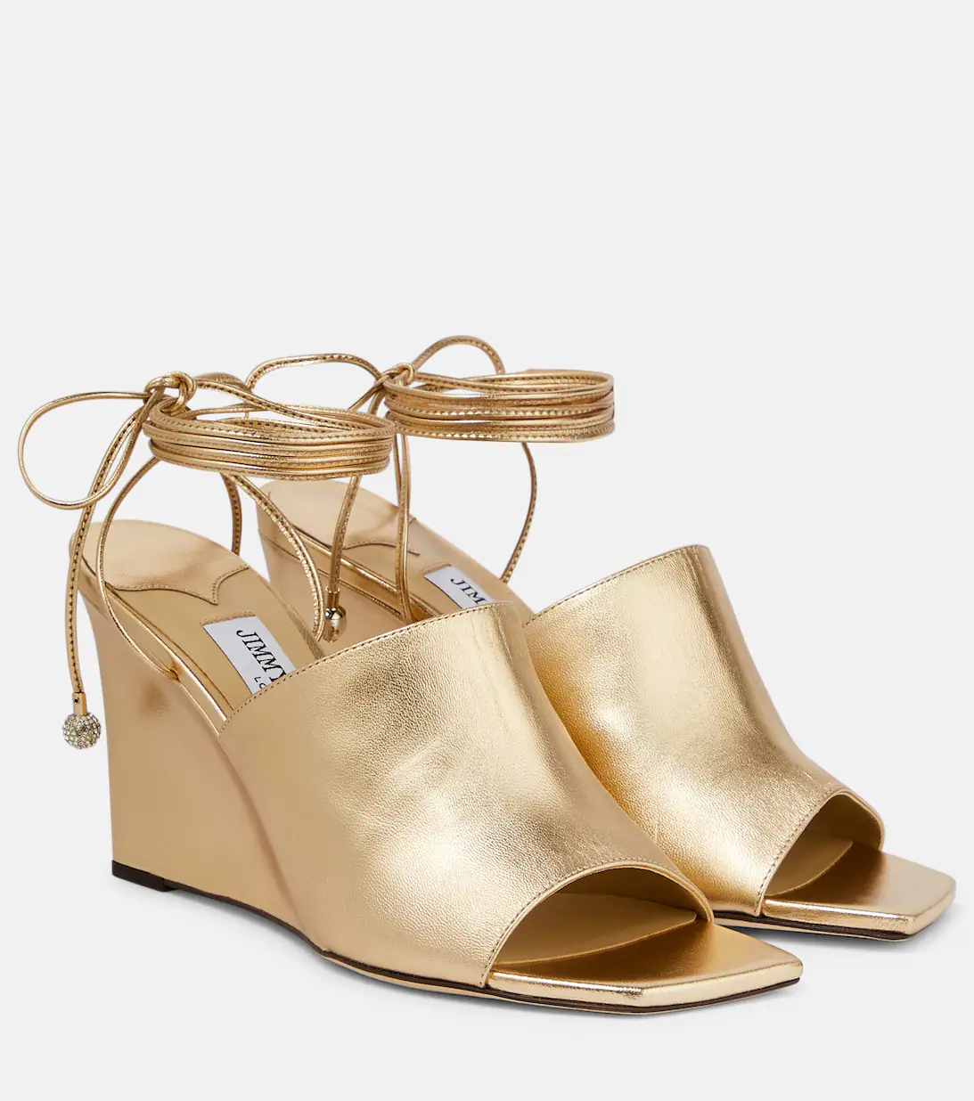Gold Jimmy Choo platform heels