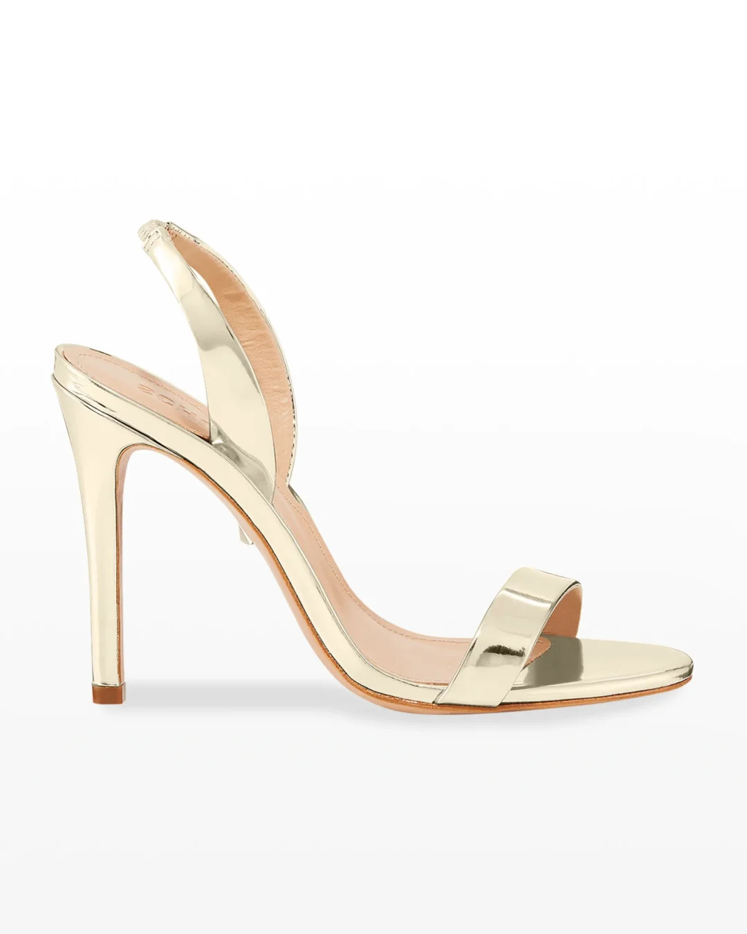 Schutz Luriane Metallic Leather Slingback High-Heel Sandals