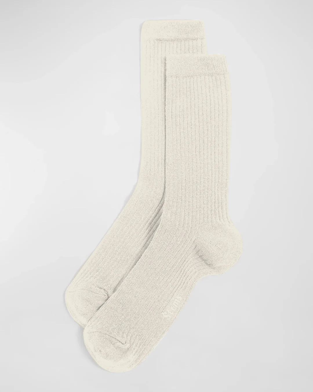 Stems Ribbed Cashmere-Blend Crew Socks